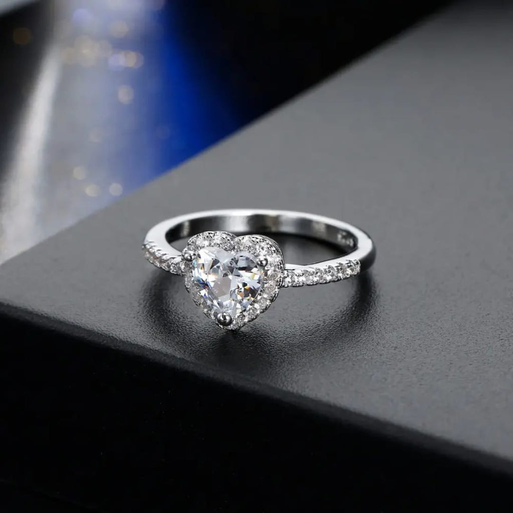 The Eternal Heart Halo Pavé Ring