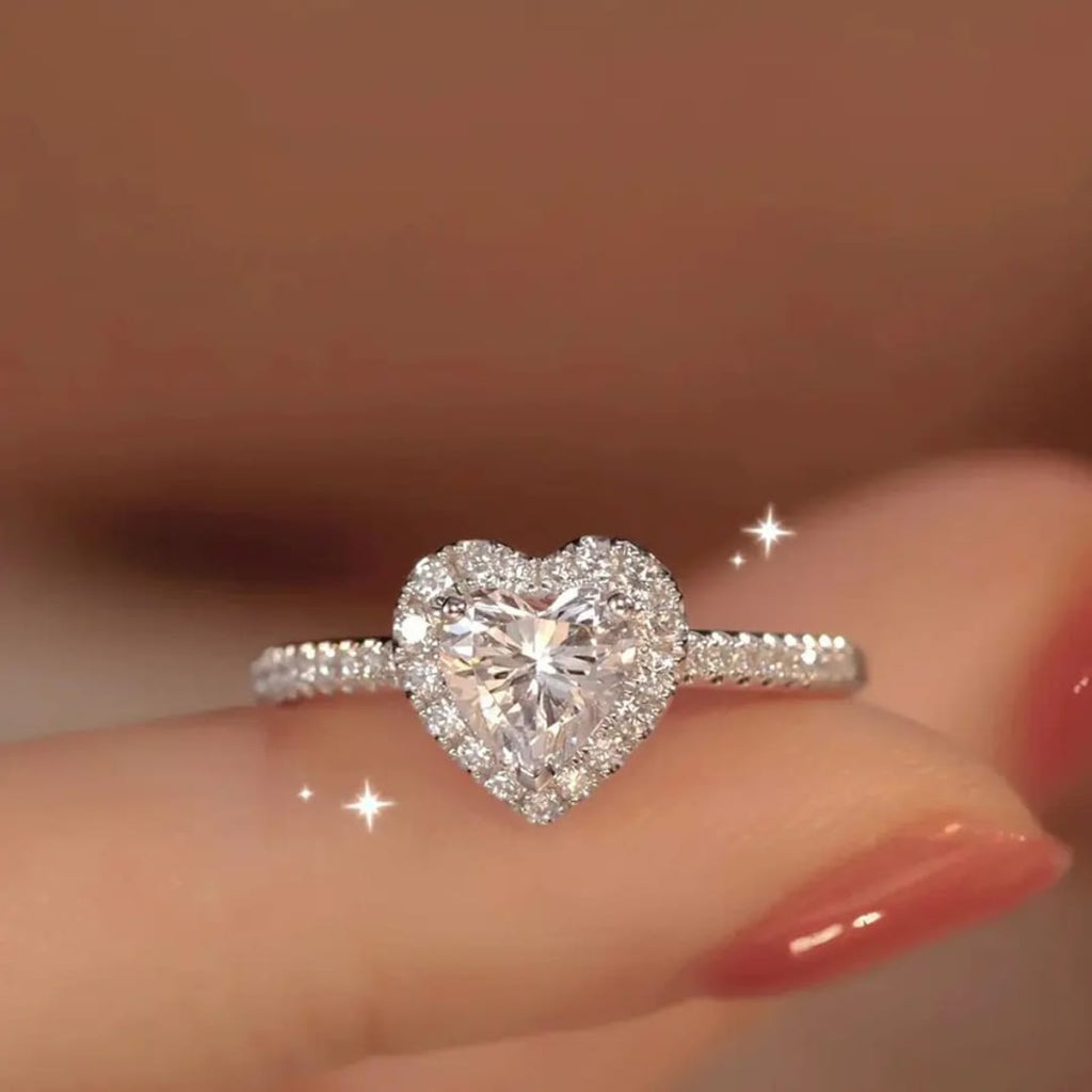 The Eternal Heart Halo Pavé Ring