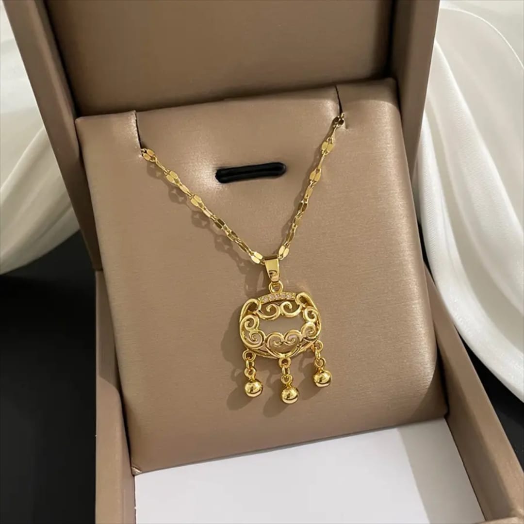 The Imperial Ruyi Lock Jade Pendant Necklace