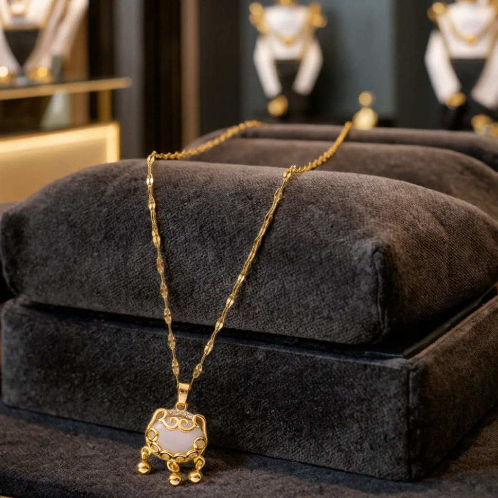 The Imperial Ruyi Lock Jade Pendant Necklace