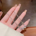 Sparkling Zircon Coquette Bow Pendant Necklace