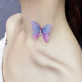 Ethereal Gradient Organza Butterfly Illusion Necklace