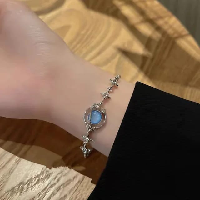 Cosmic Planet & Star Link Bracelet