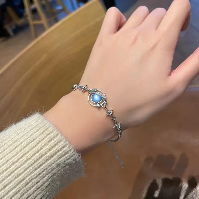 Cosmic Planet & Star Link Bracelet