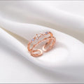 Blossom Double-Layer Rose Gold Ring