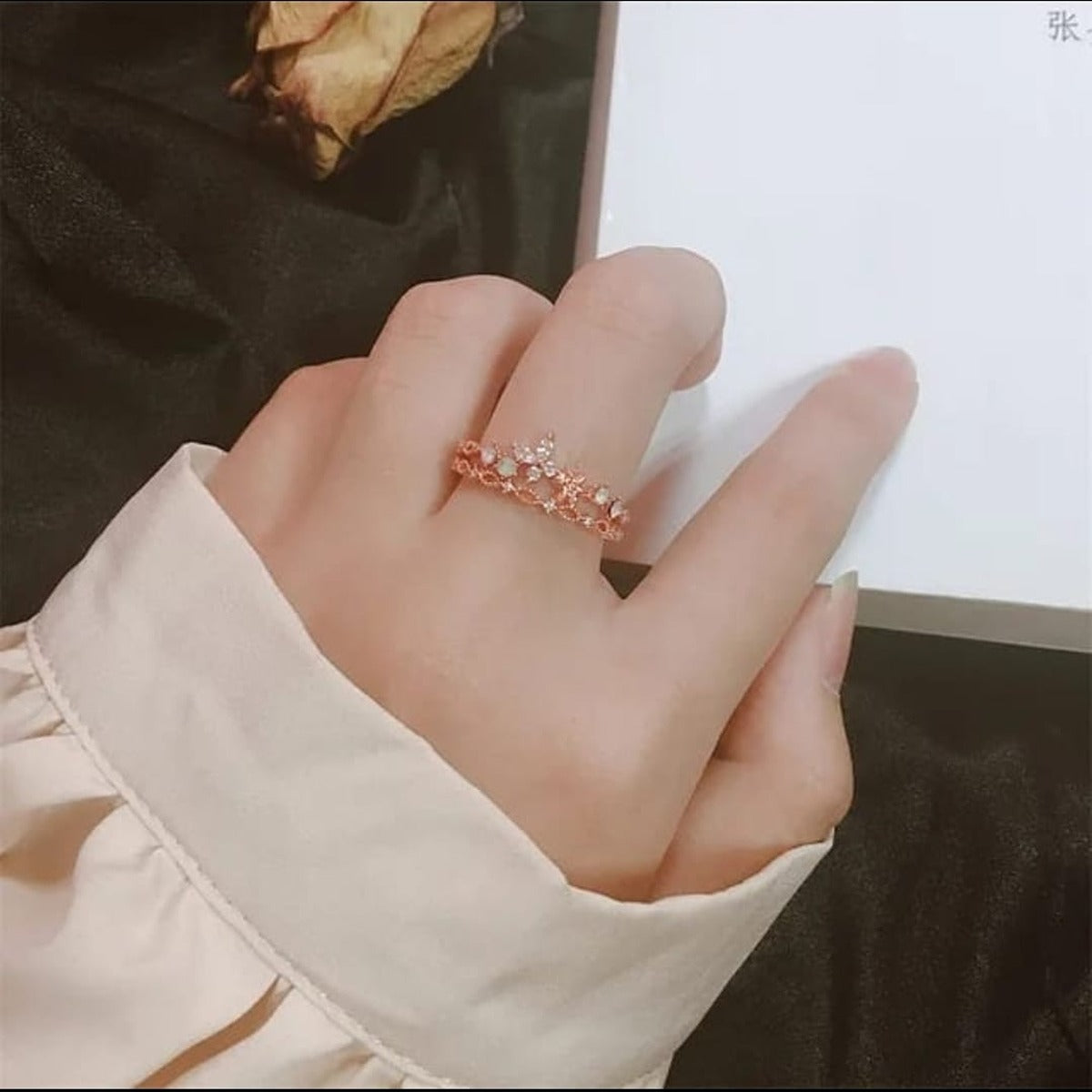Blossom Double-Layer Rose Gold Ring