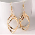 Geometric Layered Twist Dangle Earrings