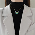 The Aurora Borealis Resin Butterfly Pendant