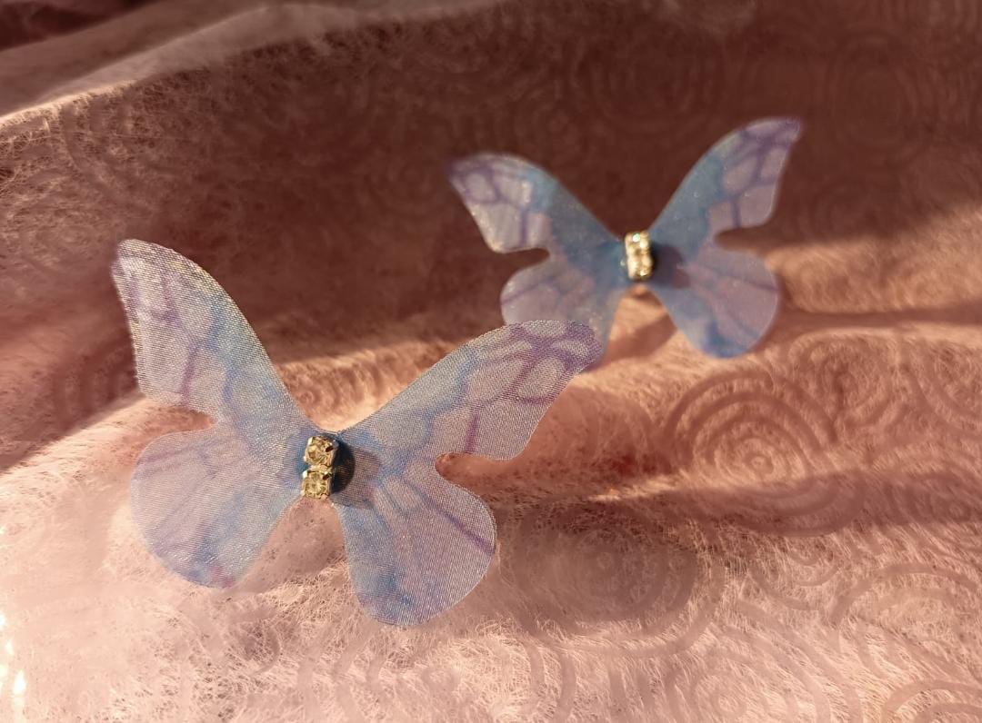 Sheer Organza 3D Butterfly Stud Earrings