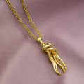 The Eternal Hug Abstract Pendant Necklace