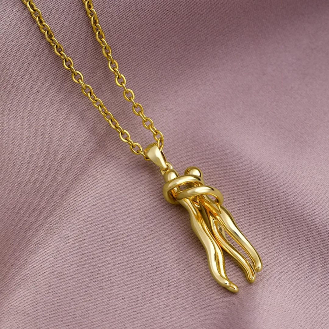 The Eternal Hug Abstract Pendant Necklace