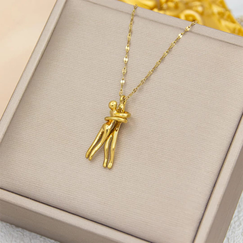 The Eternal Hug Abstract Pendant Necklace