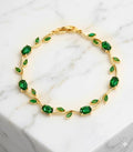 Green Crystal Willow Vine Bracelet