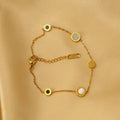 Roman Numeral Dual-Inlay Station Bracelet