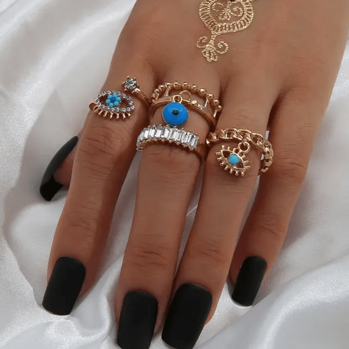 The Bohemian Evil Eye & Turquoise Ring