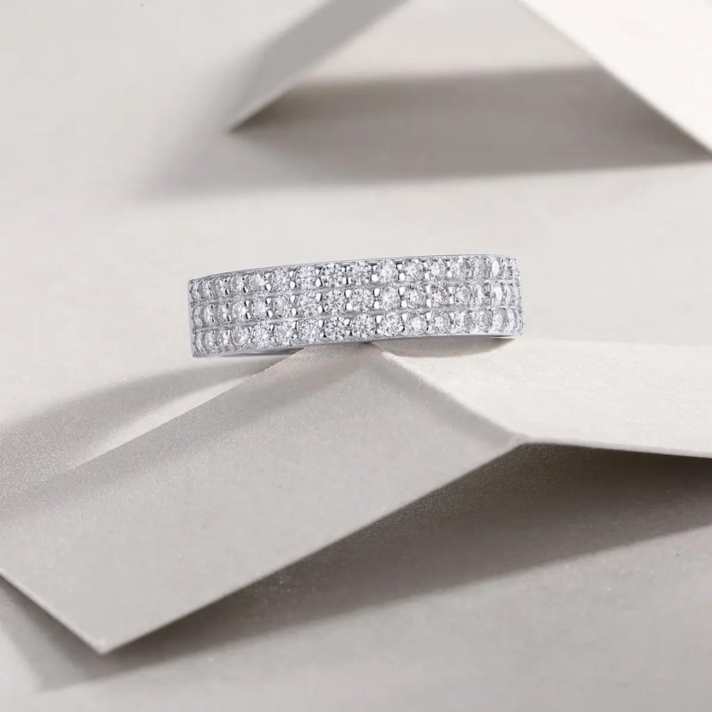 The Luminary Triple-Row Pavé Eternity Ring