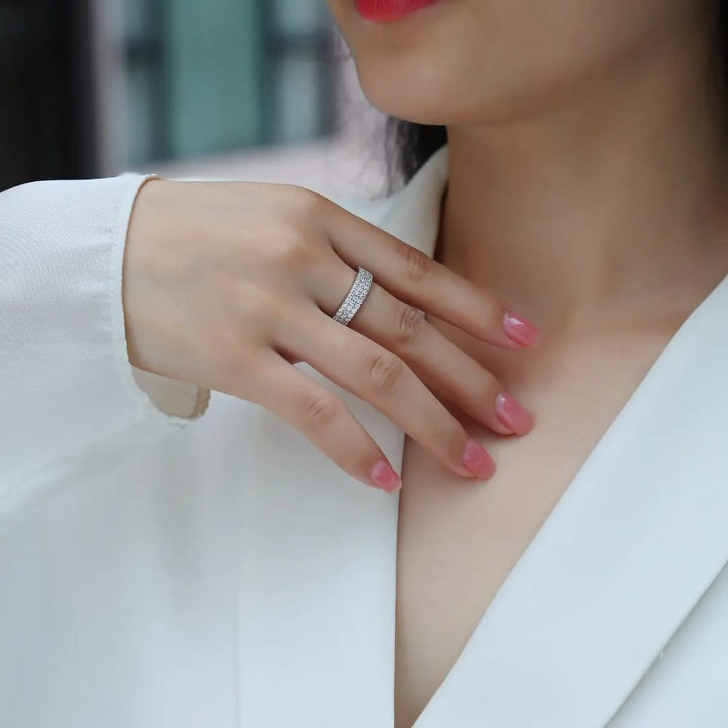 The Luminary Triple-Row Pavé Eternity Ring