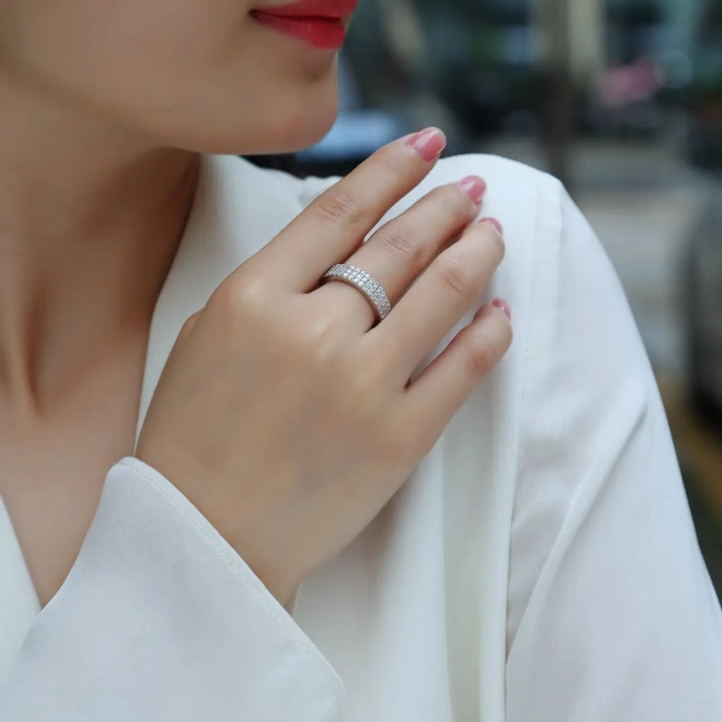 The Luminary Triple-Row Pavé Eternity Ring