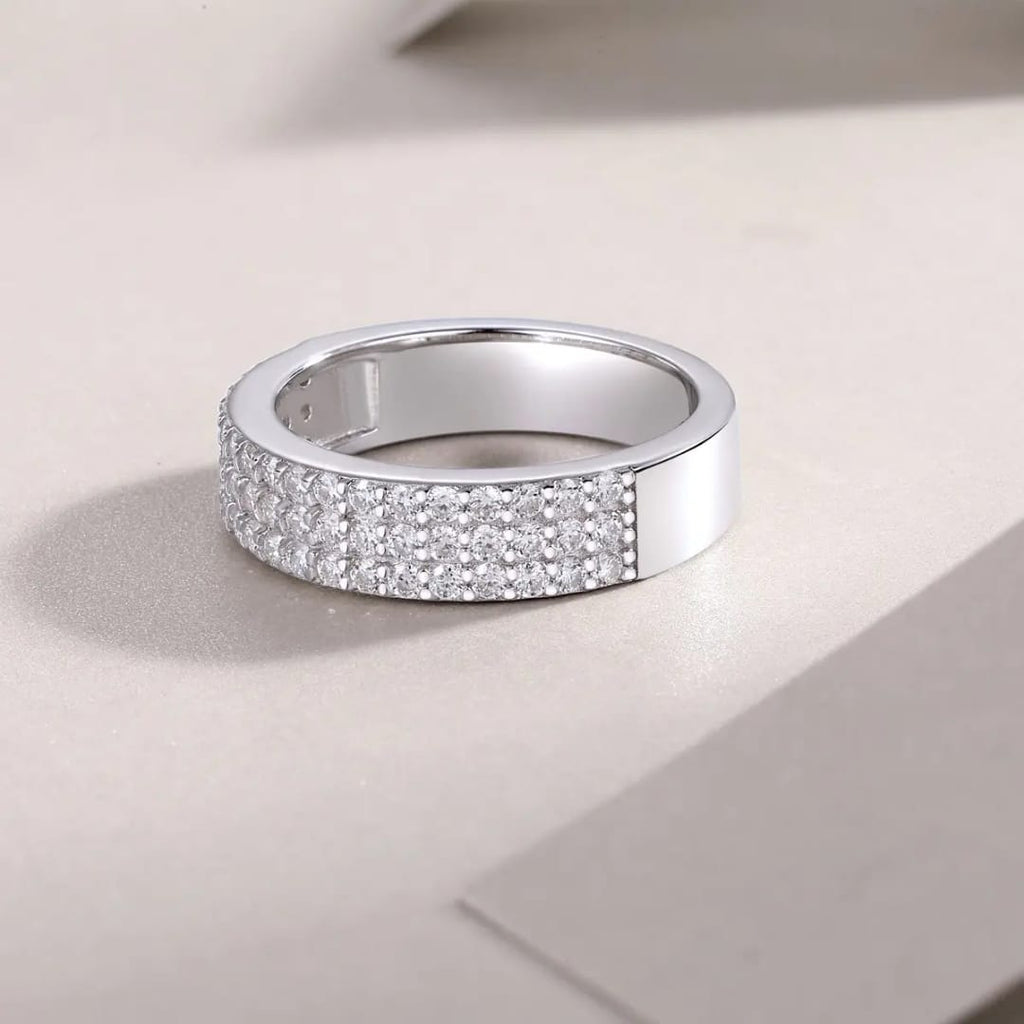 The Luminary Triple-Row Pavé Eternity Ring