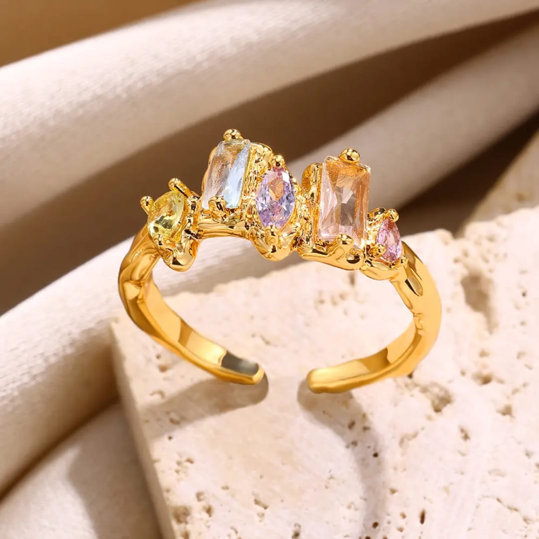 The Prism Candy Molten Gold Open Ring