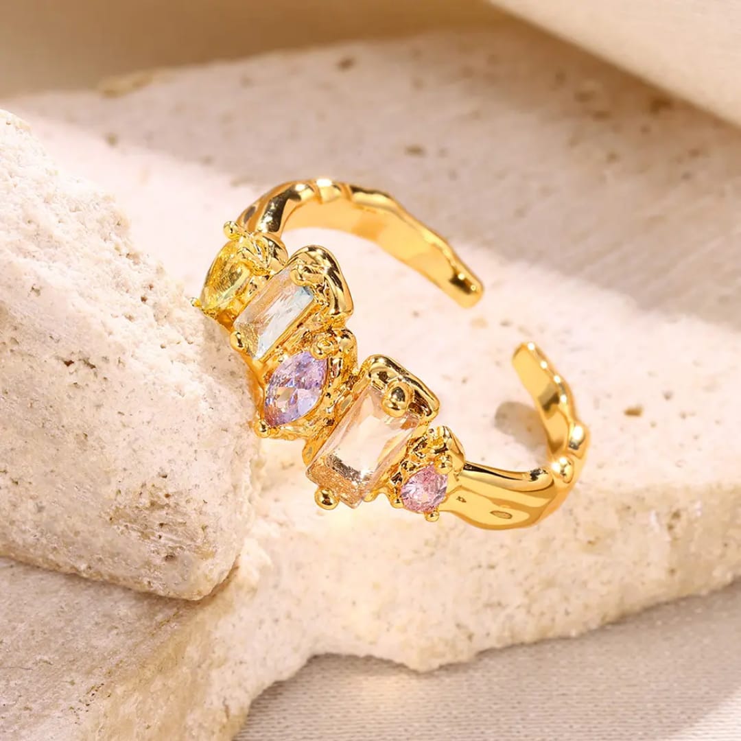 The Prism Candy Molten Gold Open Ring