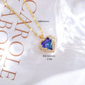 The Ocean Heart Angel Wings Pendant Necklace