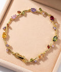 Multi-Color Crystal Enchanted Vine Branch Bracelet