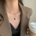 Parisian Onyx Geometric Layered Necklace