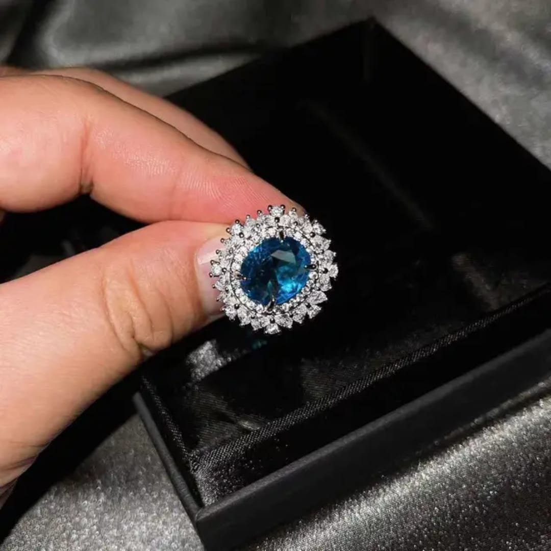 The Royal Oval Halo Crystal Jewelry Collection