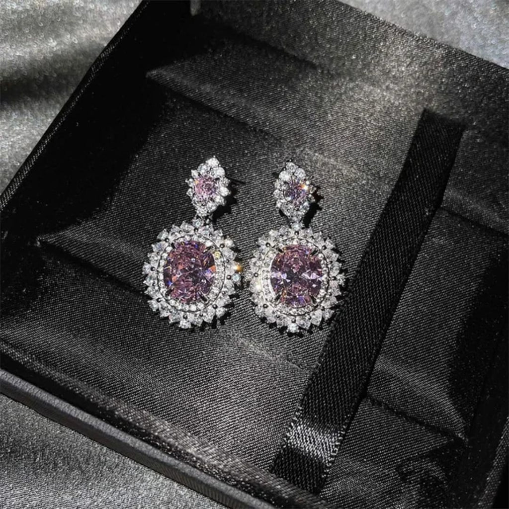 The Royal Oval Halo Crystal Jewelry Collection
