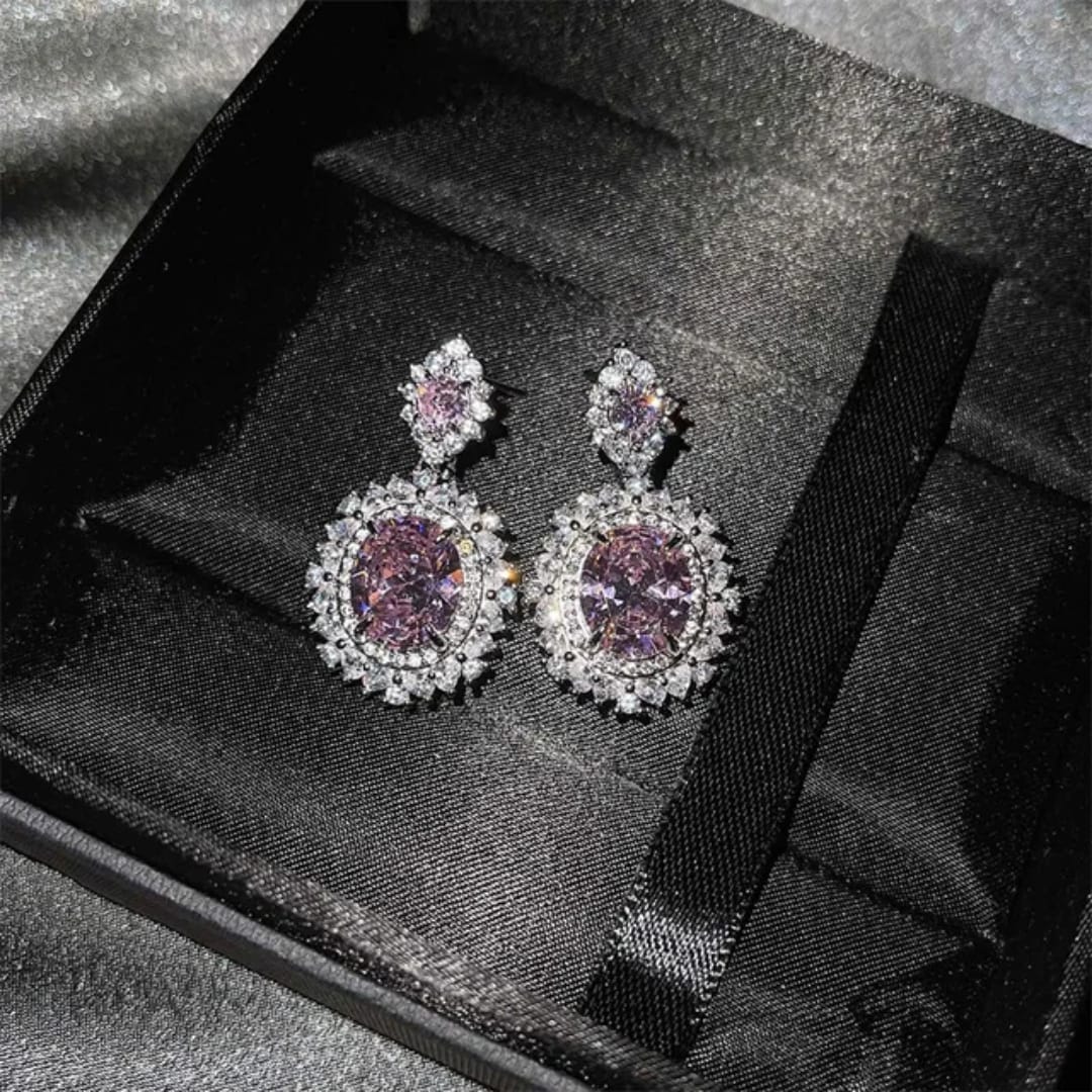 The Royal Oval Halo Crystal Jewelry Collection