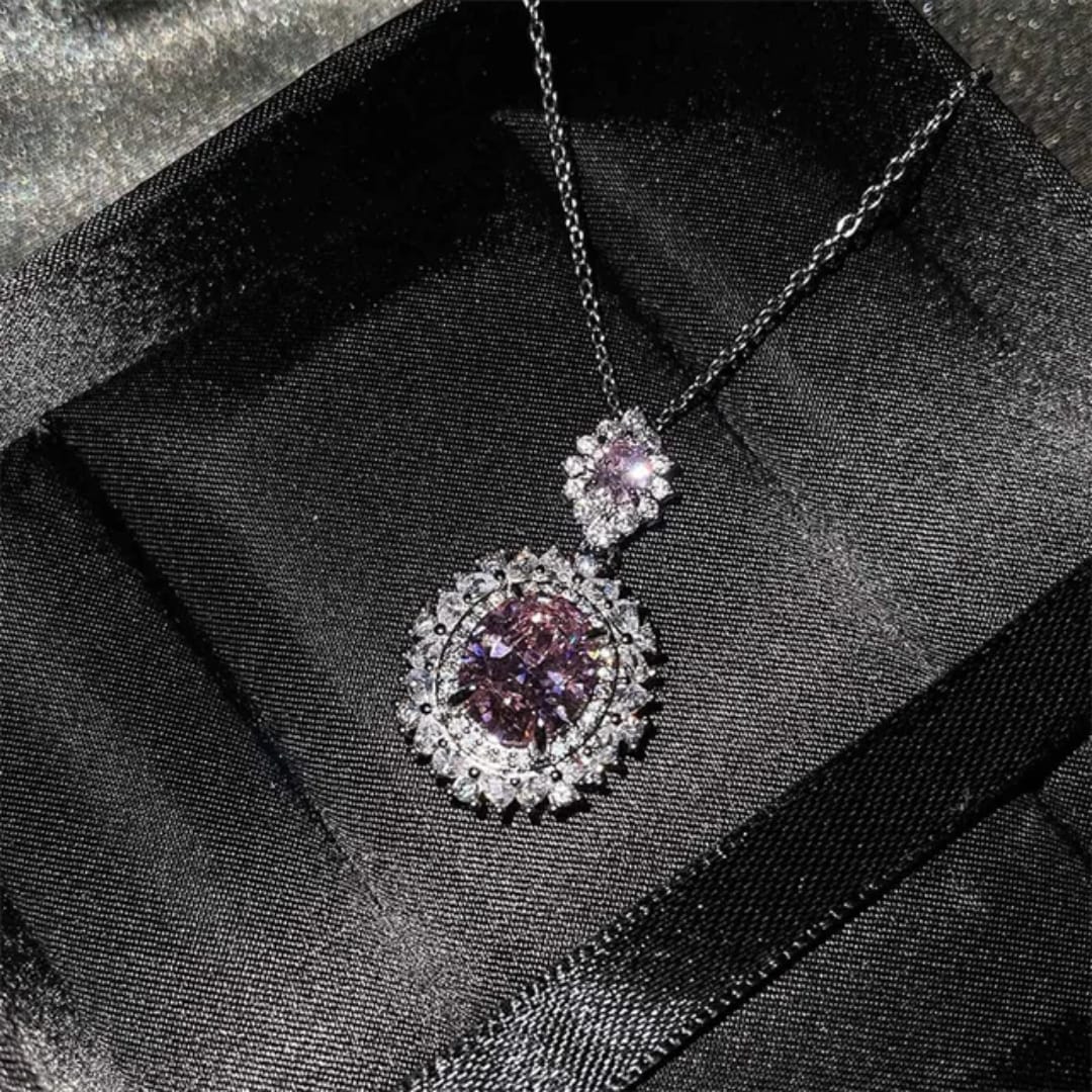 The Royal Oval Halo Crystal Jewelry Collection