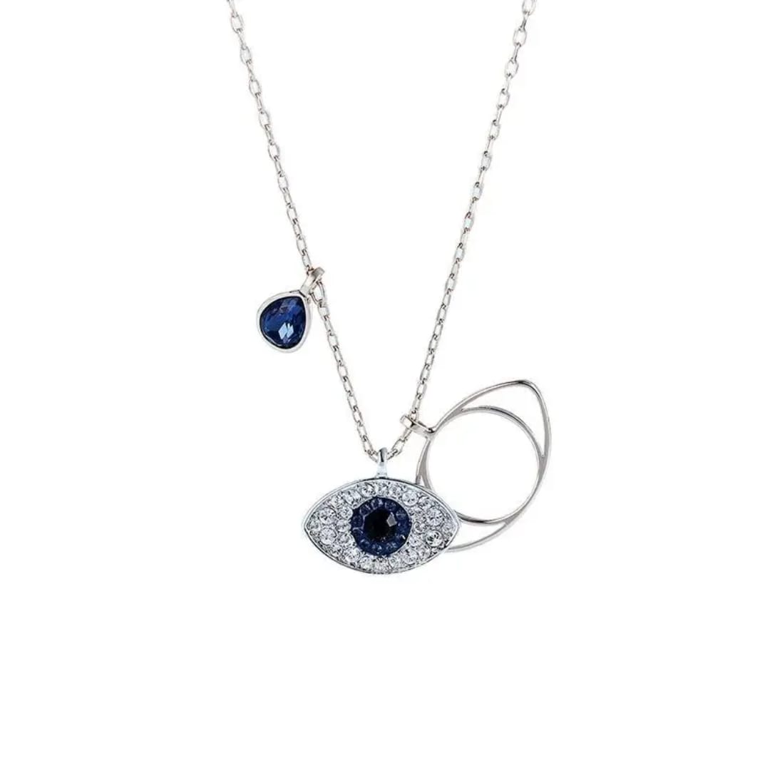 The Mystic Sapphire Evil Eye Pendant Necklace