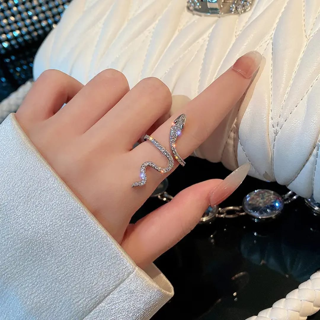 The Serpentine Shimmer Wrap Ring