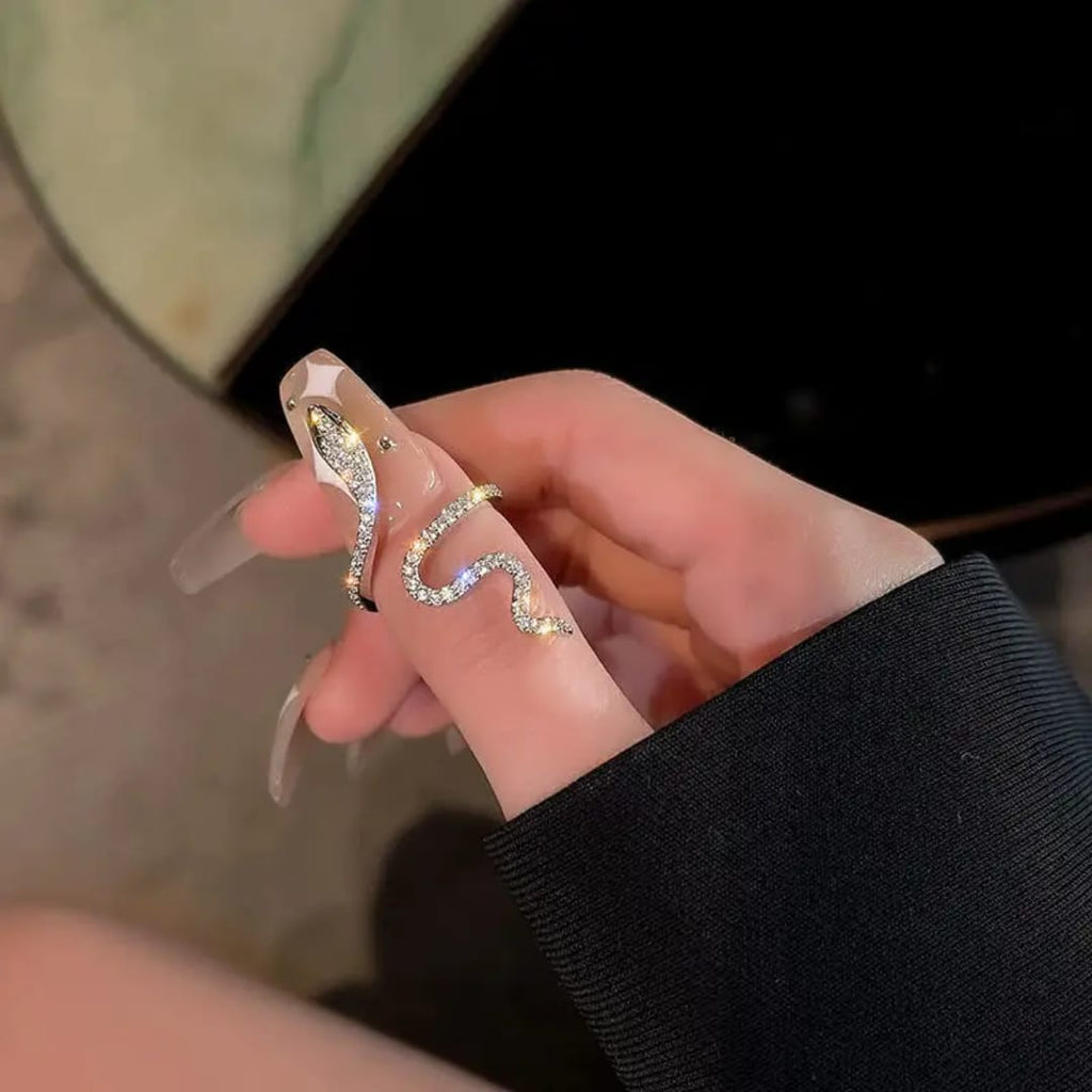 The Serpentine Shimmer Wrap Ring