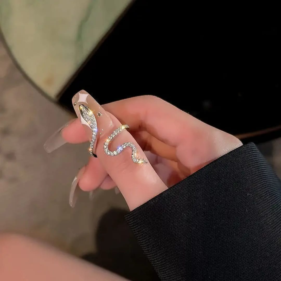 The Serpentine Shimmer Wrap Ring