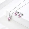 The Sweetheart Pink Solitaire Jewelry Set