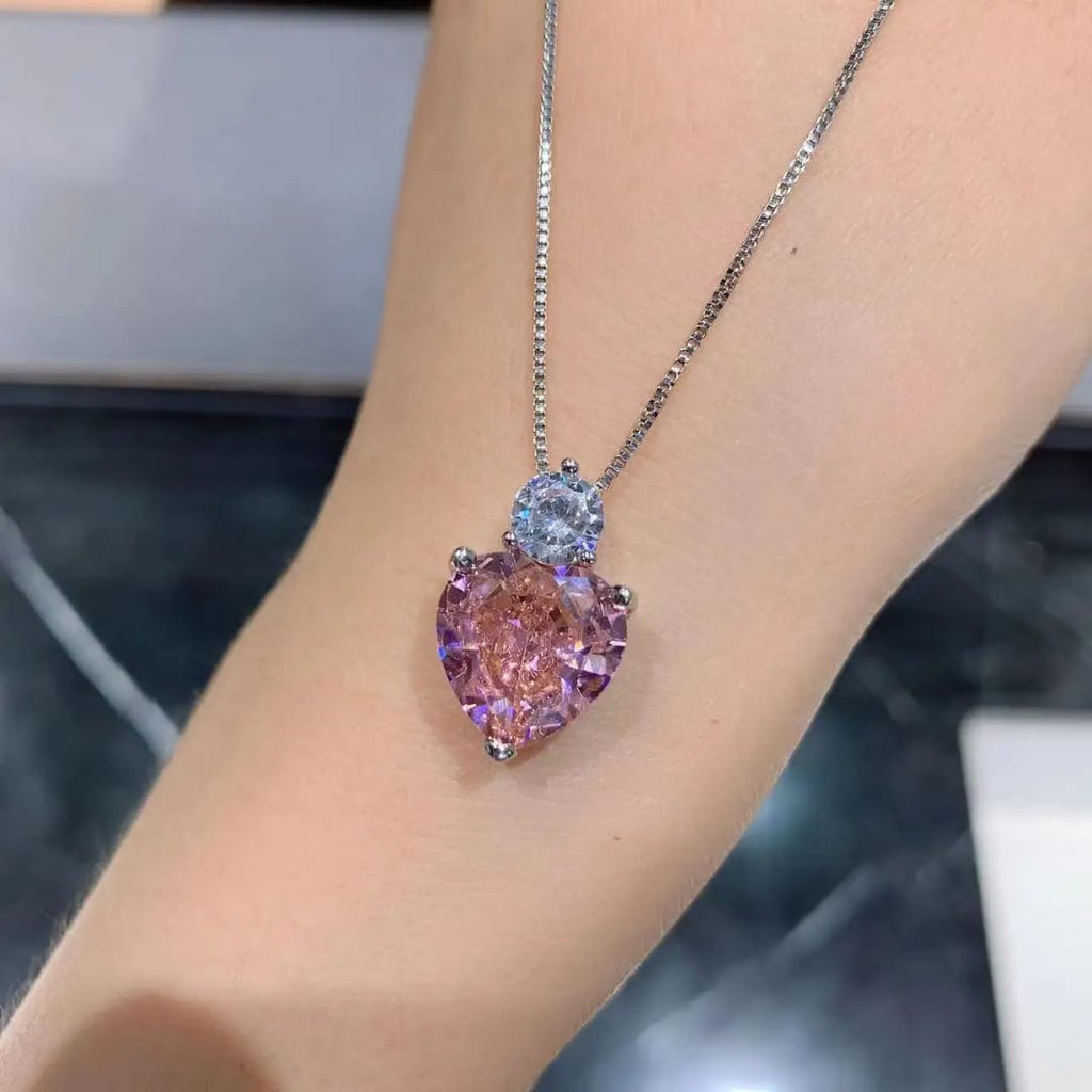 The Sweetheart Pink Solitaire Jewelry Set