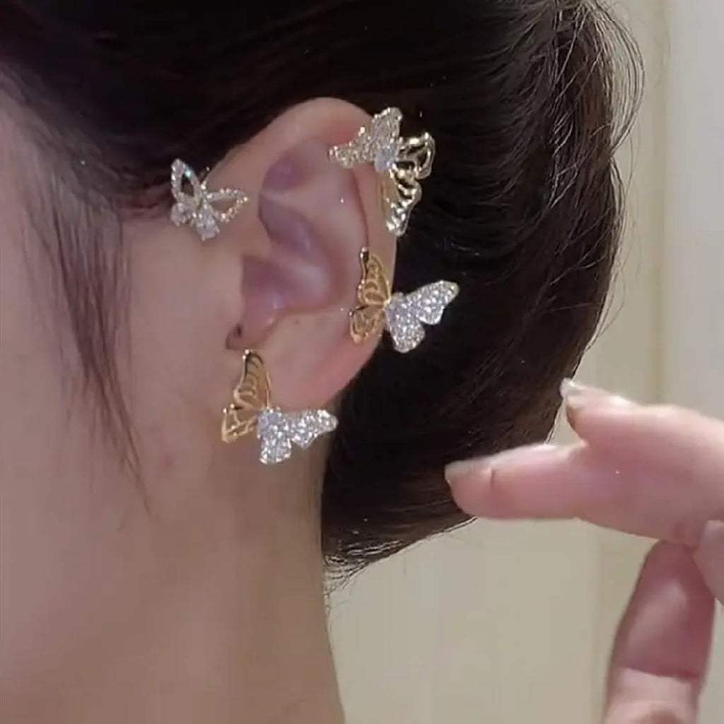 Crystal Butterfly Ear Wrap Cuff