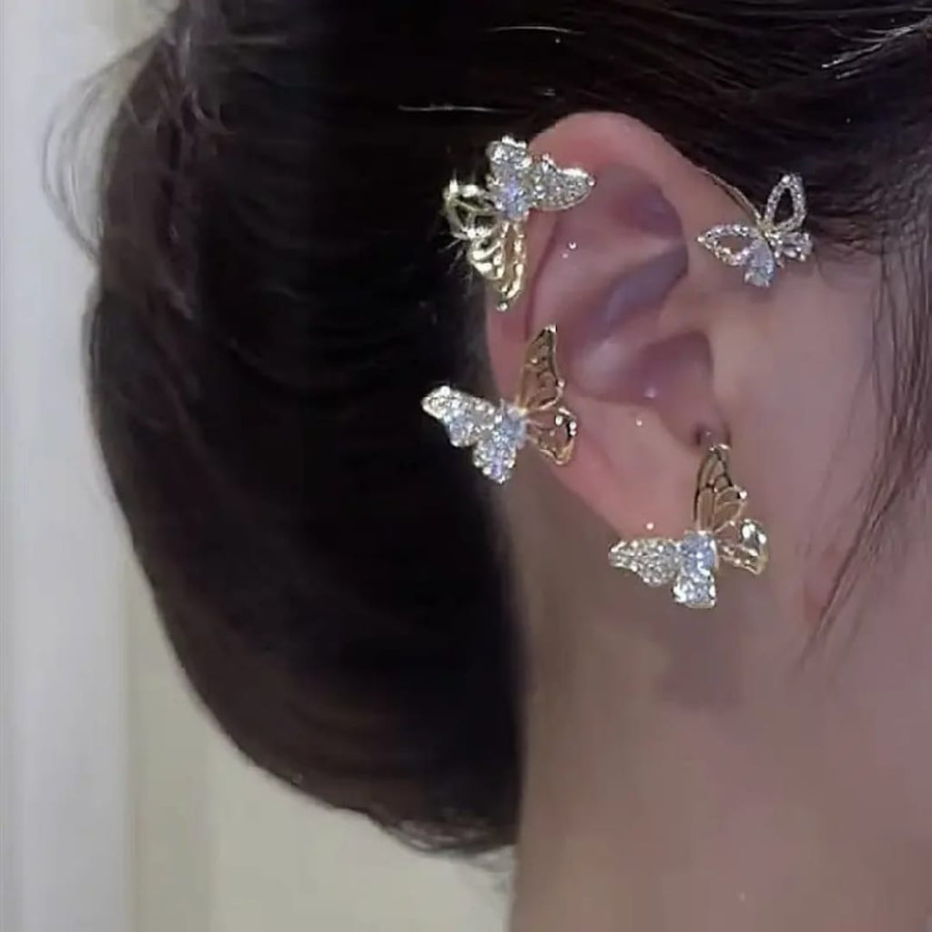 Crystal Butterfly Ear Wrap Cuff