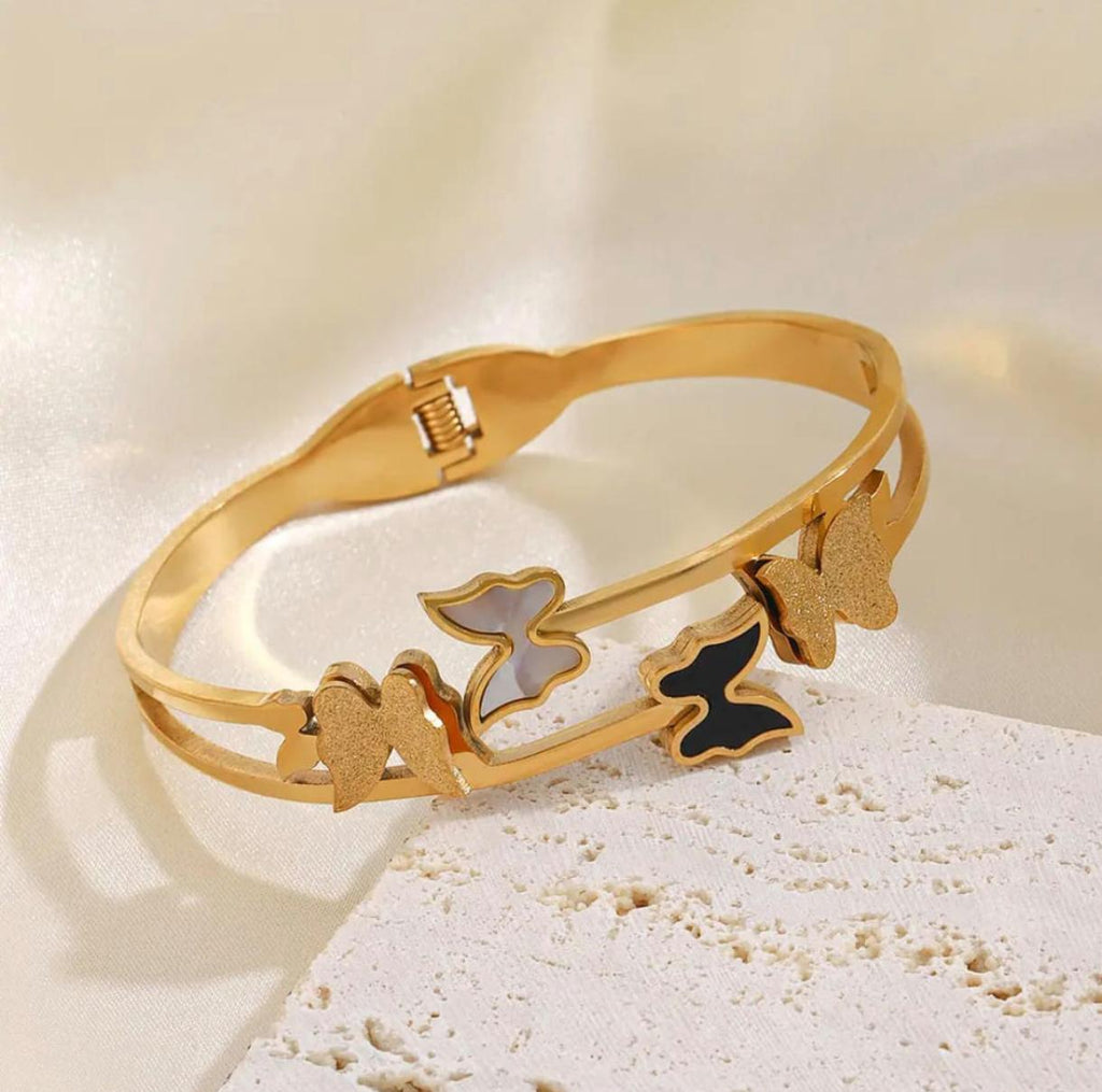 Enchanted Meadow Layered Butterfly Bangle