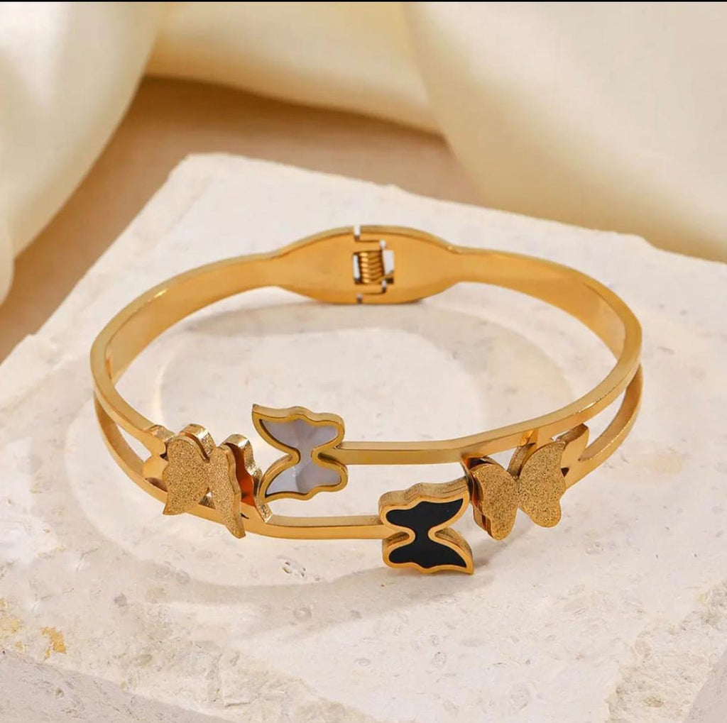 Enchanted Meadow Layered Butterfly Bangle